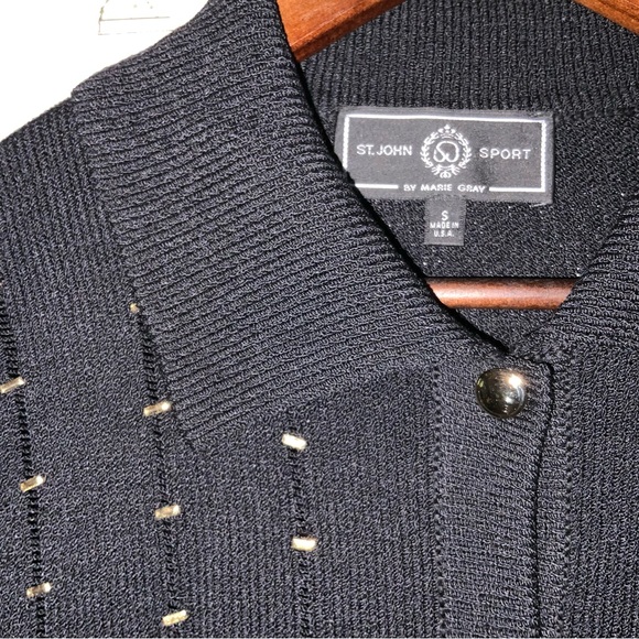 St. John Sport Santana Knit Cardigan, small - Picture 5 of 6